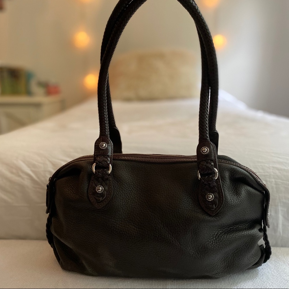 Great Brighton Satchel with Woven Details EUC